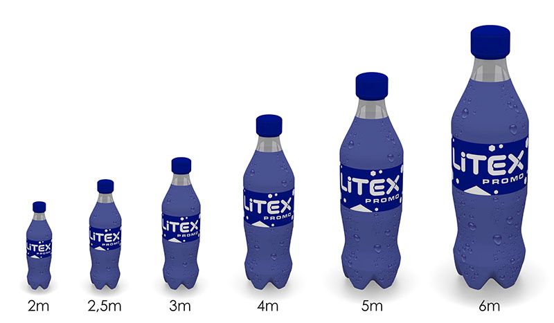 AirFlow fan-inflated advertising bottle